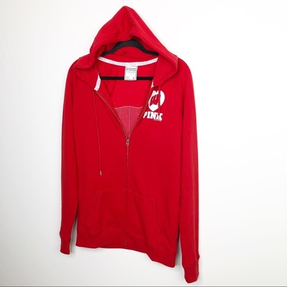 VICTORIA’S Secret pink collegiate Collection with fifth and ocean red hoodie - Picture 3 of 9